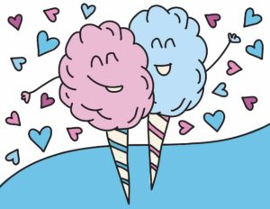 Cotton Candy Coloring Page
