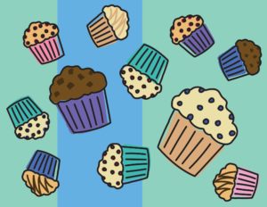 Muffin Coloring Page