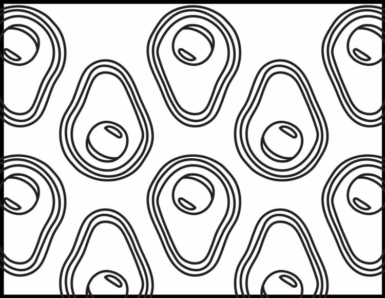 Avocado Coloring Pages | Roaring Spork