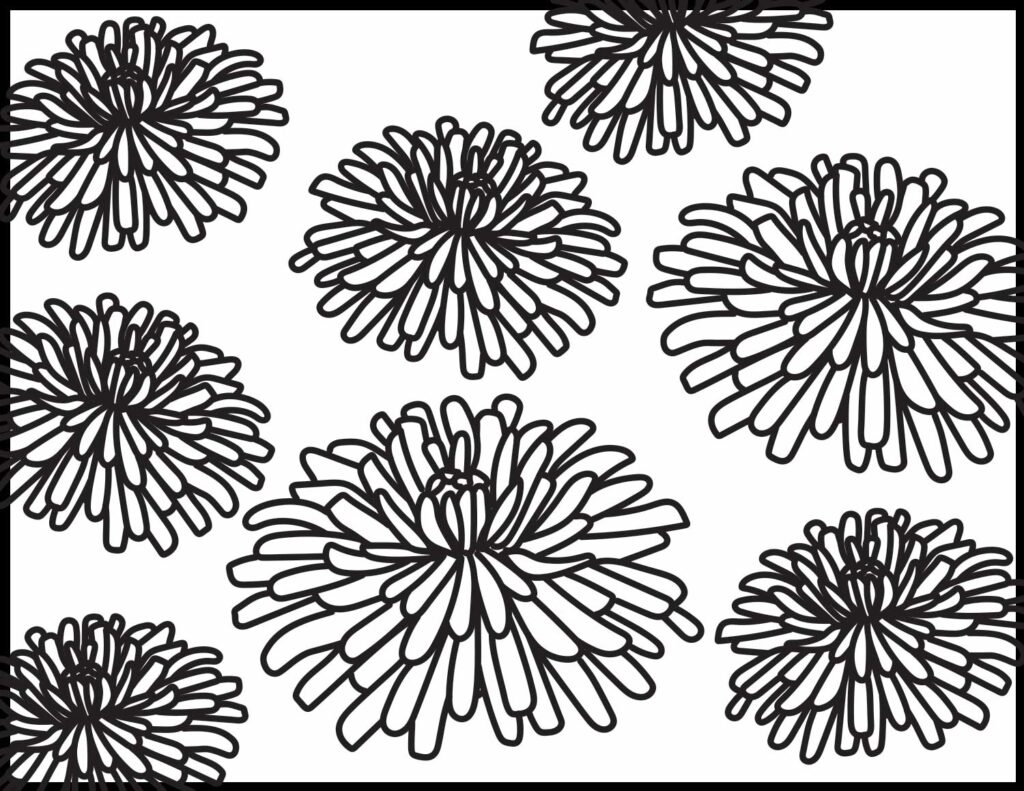 Dandelion Coloring Page