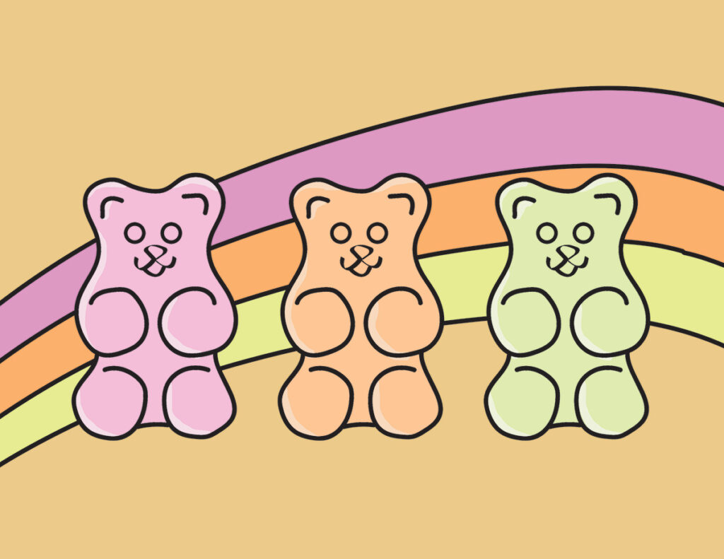 Gummy bear coloring page