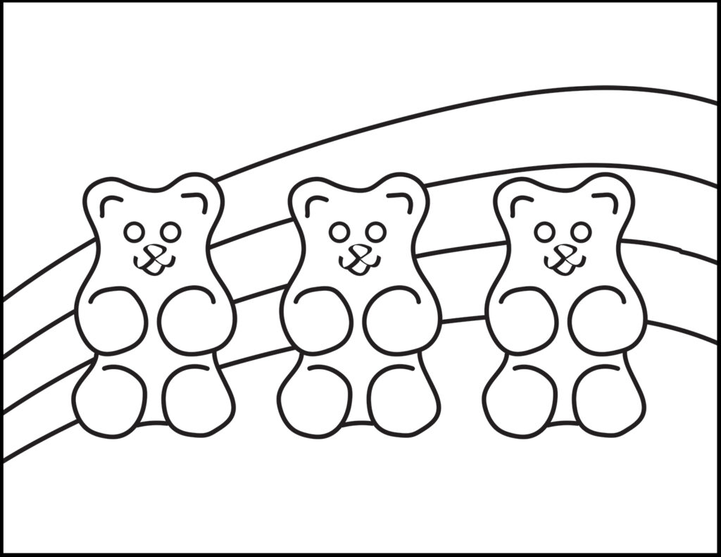 Gummy bear coloring page