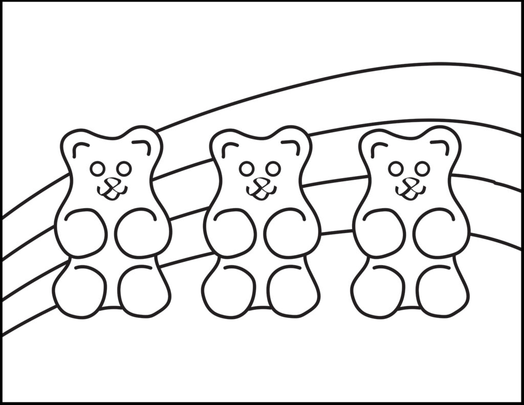 gummy bear coloring page