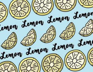 Lemon coloring page