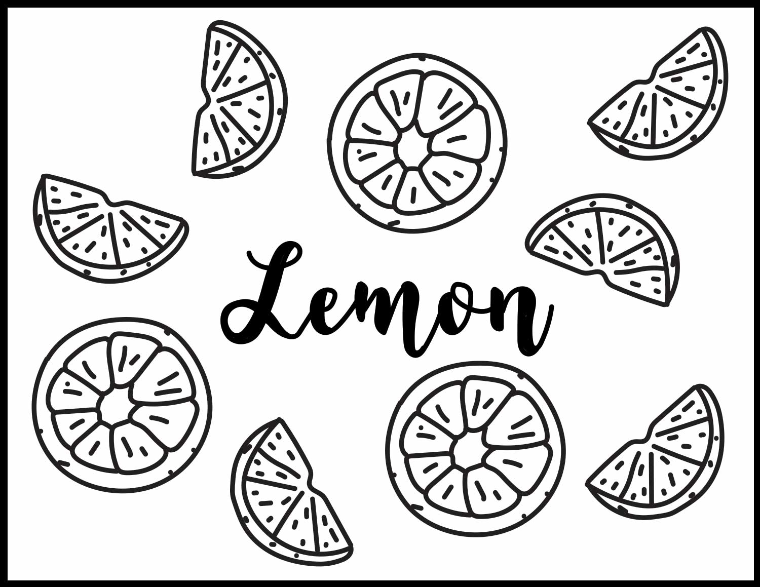Lemon Coloring Pages Roaring Spork