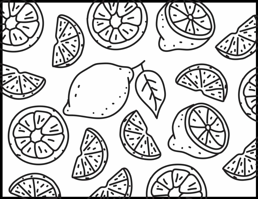 Lemon coloring page