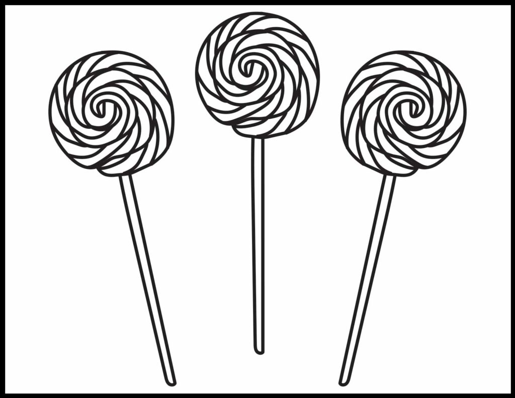 Lollipop coloring page