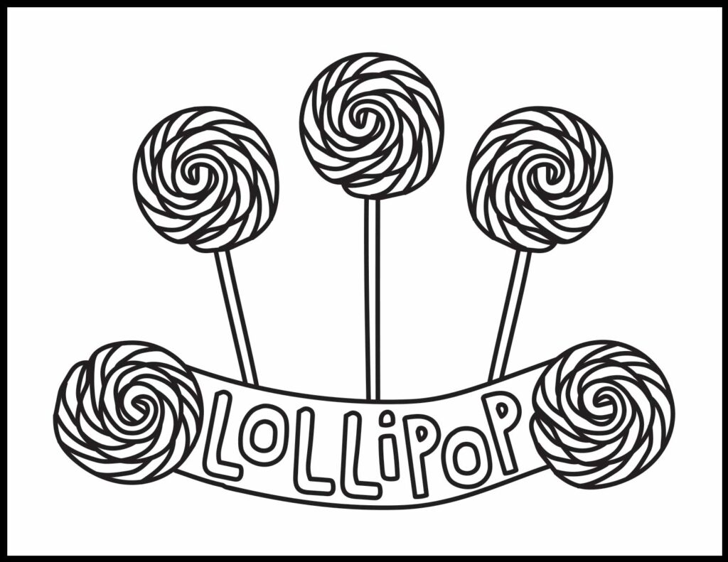 Lollipop coloring page