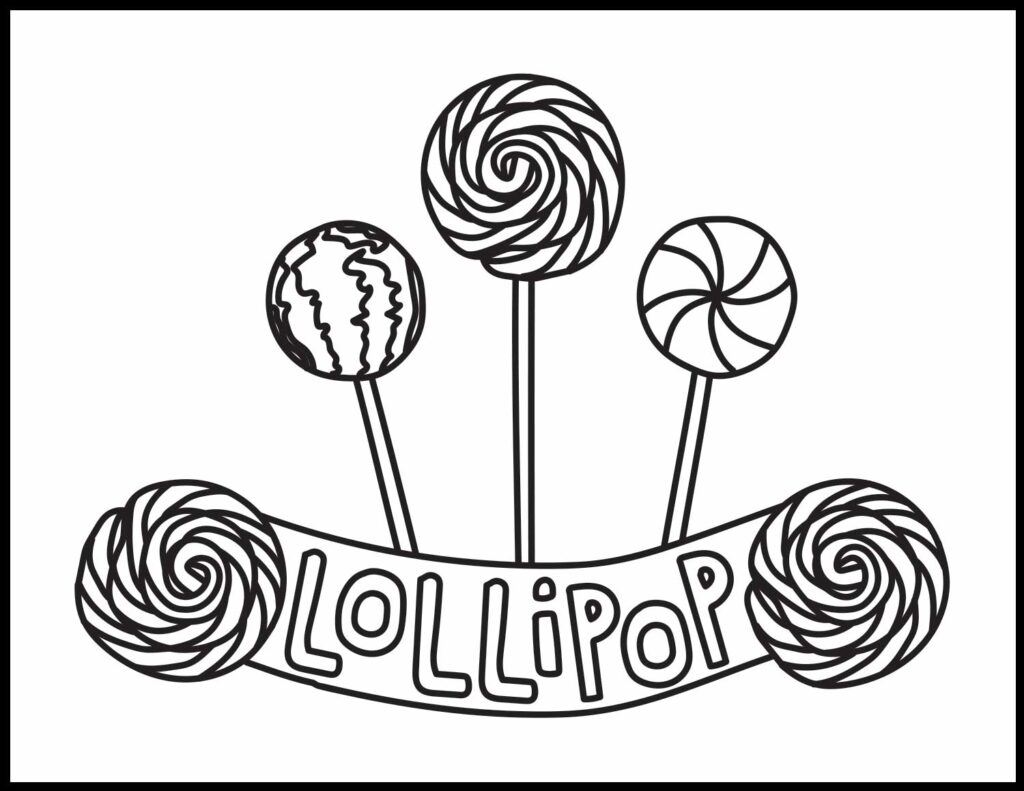 Lollipop coloring page