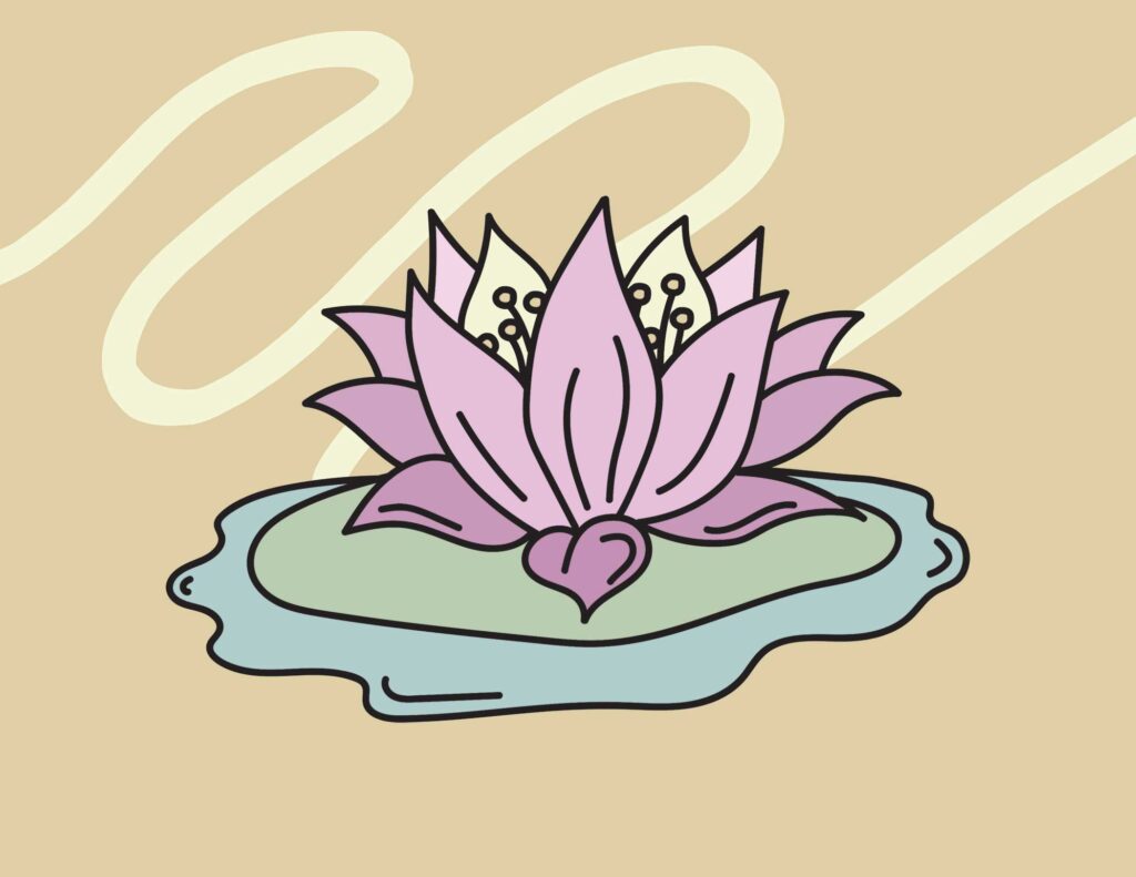 Lotus coloring page