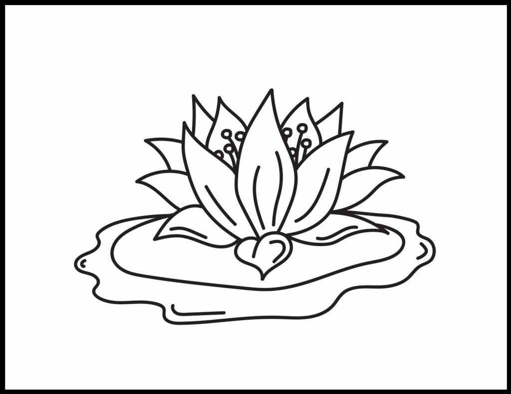 Lotus Flower Coloring Page | Roaring Spork