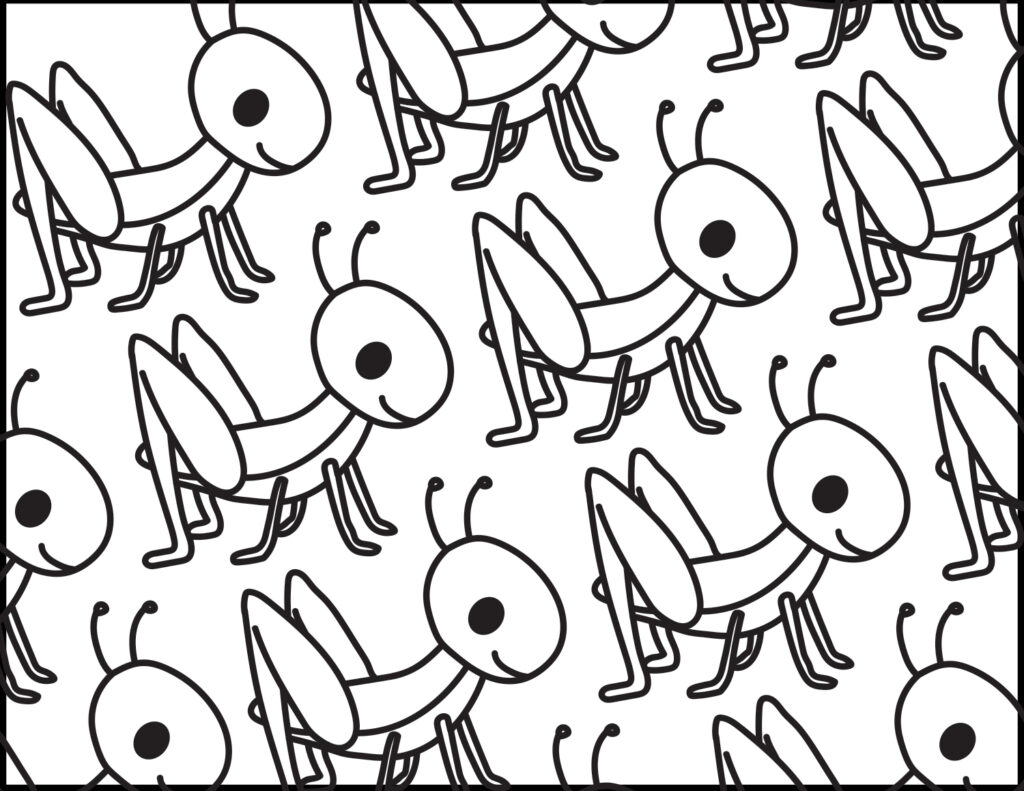 Grasshopper coloring page