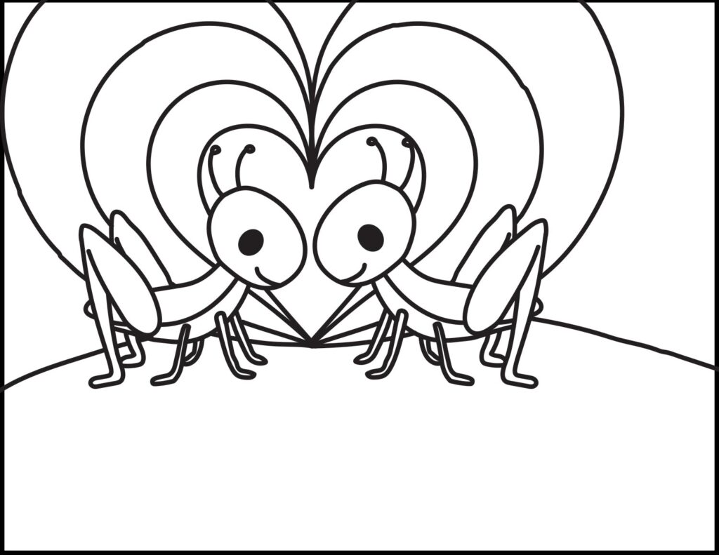 Grasshopper coloring page