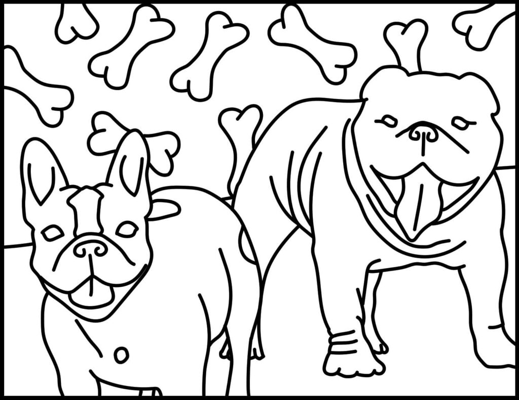 Bulldog coloring page